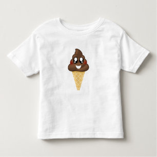 T-shirt de cornet de crème glacée d'Emoji de
