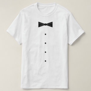 T-shirt de costume smoking avec petit nœud papillo
