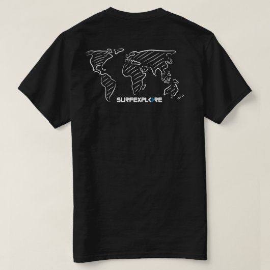T-shirt de coton de surfEXPLORE (Design dos)