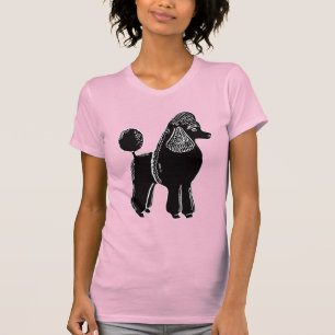 T-shirt de cou du scoop des femmes noires de