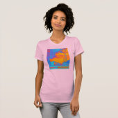 T-shirt de coucher du soleil de dames (Devant entier)