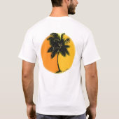 T-shirt de coucher du soleil de palmier (Dos)