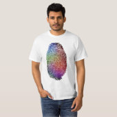 T-shirt de couleur d'empreinte digitale (Devant entier)
