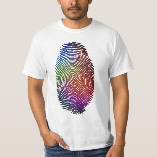 T-shirt de couleur d'empreinte digitale (Devant)