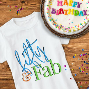 T-shirt de couleur pour un cinquantième anniversai
