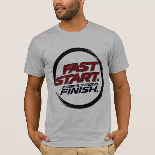 T-shirt de course athlétique pour hommes Fast Star (Devant)
