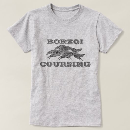 T-shirt de course Borzoi (Design devant)