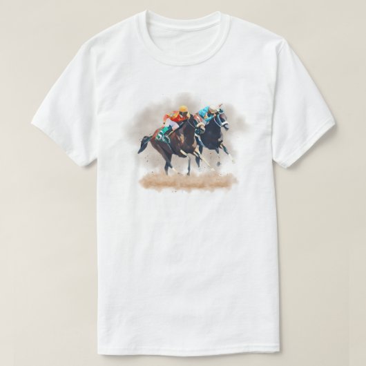 T-Shirt de course de chevaux (Design devant)