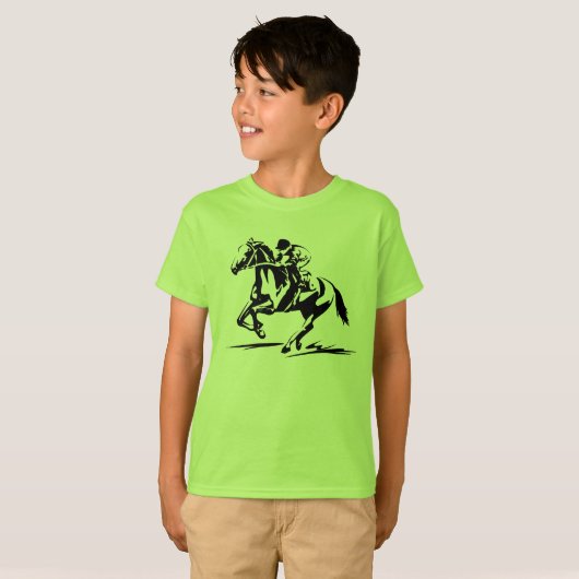 T-shirt de course de chevaux (Devant entier)