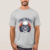 T-Shirt de course Flaming Skull Fire Trails | Aggr (Devant)