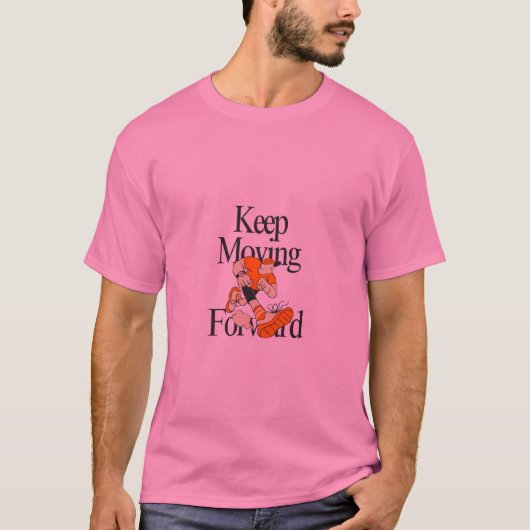 T-Shirt de course motivant « Avancer » (Devant)
