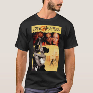 T-shirt de couverture d'amour et de basket