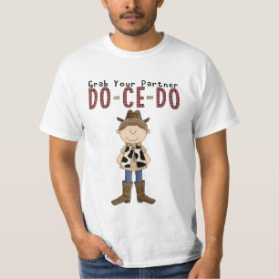 T-shirt de cowboy d'amusement de danse carrée