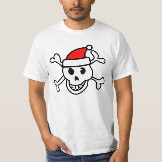 T-shirt de crâne de Père Noël (Devant)