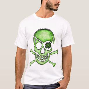 T-shirt de crâne de pirate du jour de St Patrick