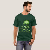 T-shirt de crâne de pirate du jour de St Patrick (Devant entier)