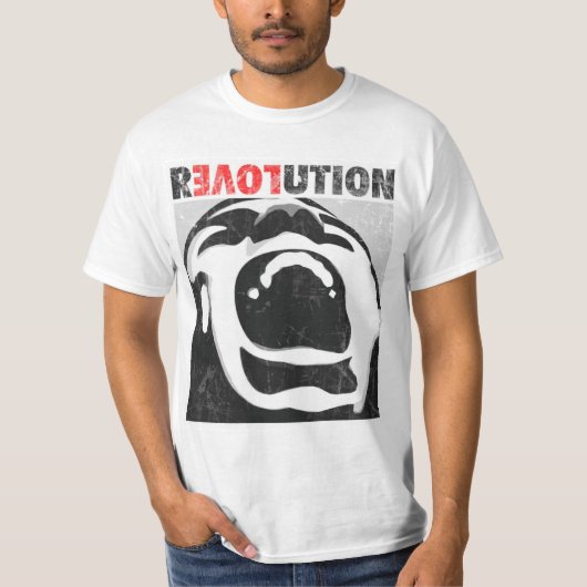 T-shirt de cri perçant d'amour de révolution (Devant)