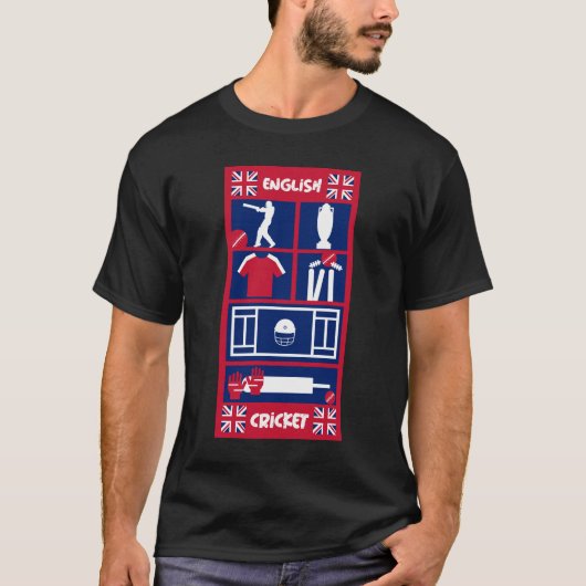 T-shirt de cricket anglais (Devant)