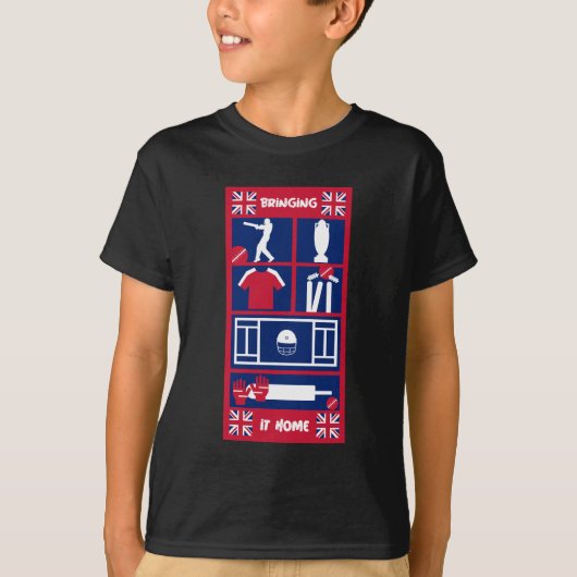 T-shirt de cricket anglais (Devant)
