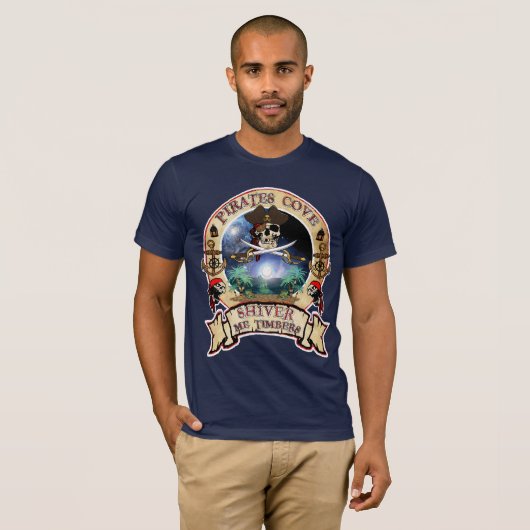 T-shirt de crique de pirates (Devant entier)