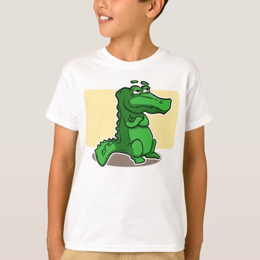 T-shirt de crocodile d'enfants (Devant)