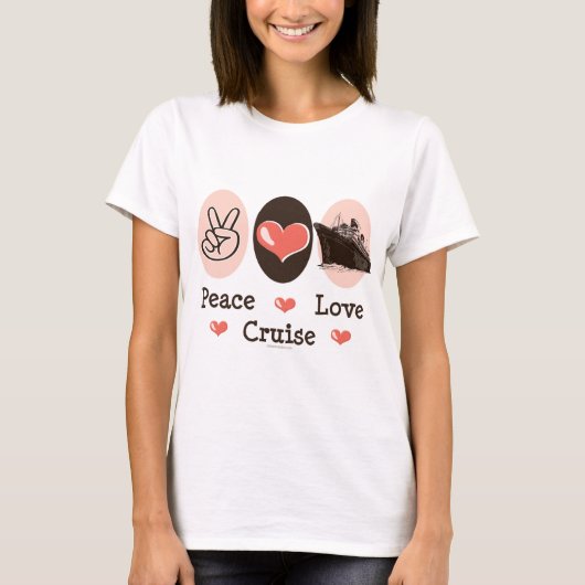 T-shirt de croisière d'amour de paix (Devant)