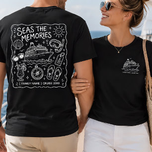 T-shirt de croisière familiale personnalisé Doodle