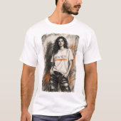 T-Shirt de croquis de mode (Devant)
