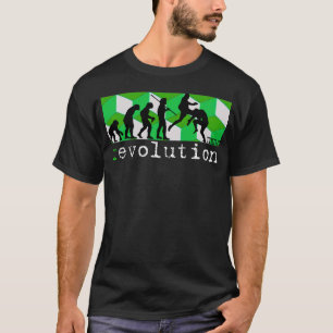 T-shirt de cube en vert de diagramme d'évolution