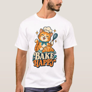 T-shirt de cuisson drôle "Bake Happy" pour les bou