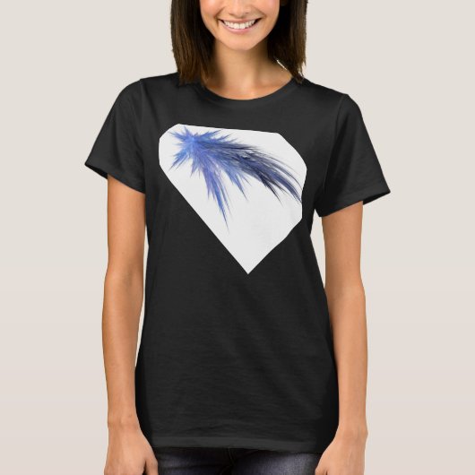 T-shirt de dames avec motif fractal (Devant)