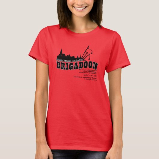 T-shirt de dames de fonte de Brigadoon (Devant)