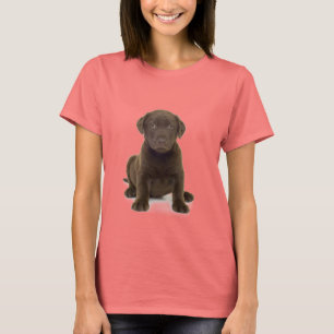 T-shirt de dames de Labrador de chocolat