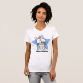 T-shirt de dames de Malamute d'Alaska d'étoile de (Devant entier)