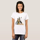 T-shirt de dames de maman de cheval (Devant entier)