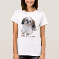 T-shirt de dames de maman de Shih Tzu
