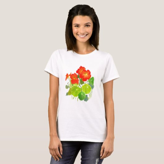 T-shirt de dames de nasturce (Devant entier)