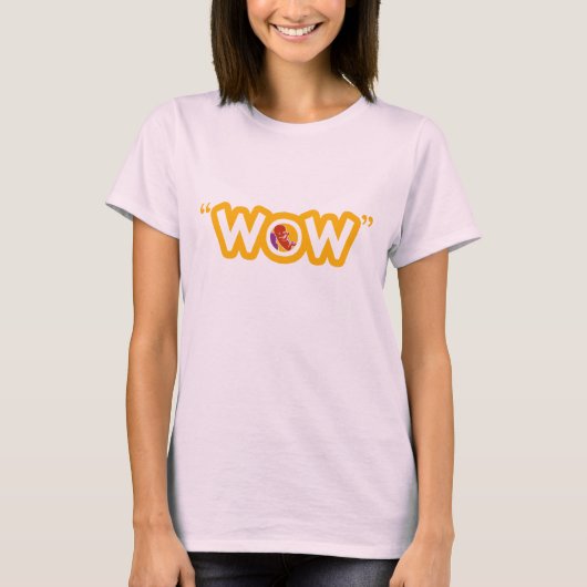 T-shirt de dames de "wow" (Devant)