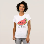 T-shirt de dames des "textes" de tranche de (Devant entier)