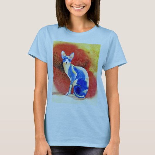 T-shirt de dames du chat #1 de Sphynx (Devant)
