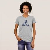 T-shirt de dames (je pense, par conséquent je le (Devant entier)
