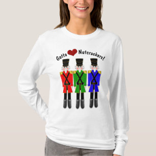 T-shirt de dames, longue douille, casse-noix