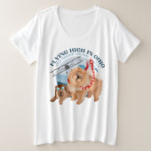 T-SHIRT DE DAMES - PLUS TAILLE AVEC LOGO (Design devant)