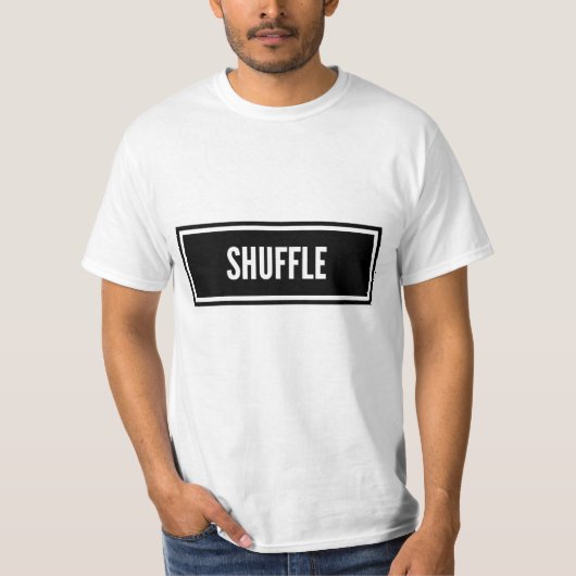 T-shirt de danse de shhuffle noir et blanc (Devant)