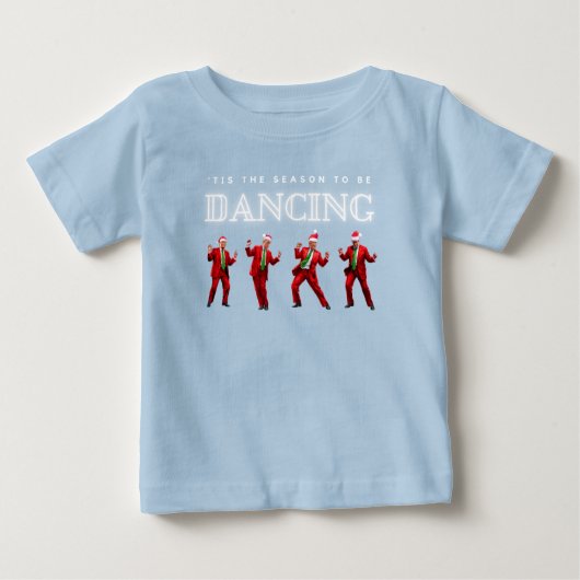 T-shirt de danse Trump de Noël pour bébé (Devant)