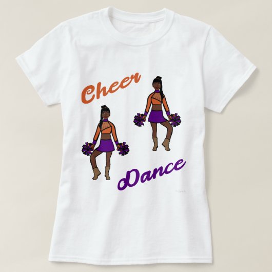 T-shirt de danse violet orange ) (Design devant)