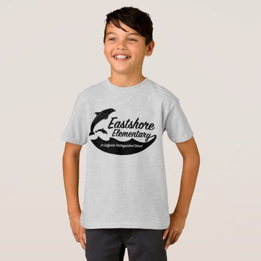 T-shirt de dauphin à cendres (Devant entier)