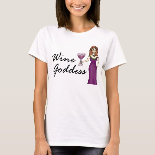 T-shirt de déesse de vin (aucun dire) (Devant)