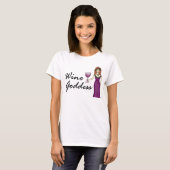 T-shirt de déesse de vin (aucun dire) (Devant entier)