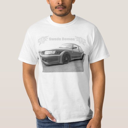 T-shirt de démon de SAAB 900 Suédois (Devant)